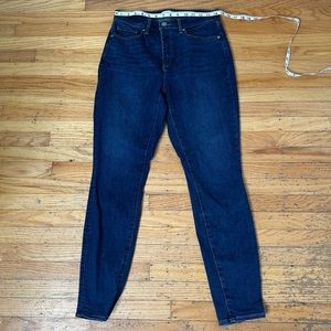 Dark wash, high waisted jeans, Loft, impeccable condition
